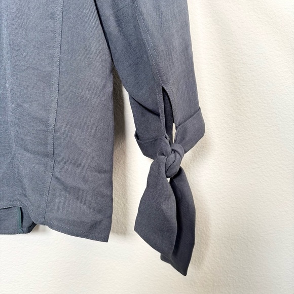 Lafayette 148 New York Open Front Linen Grant Blazer Jacket 3/4 Tie Sleeves XXL - Picture 3 of 6